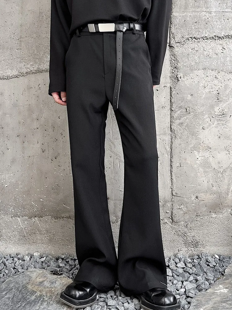 Men Chic Fashion Flare Pants Man Japan Korean Streetwear Yappie Gothic Vintage Suit Pants Net Celebrity Modeling Trousers