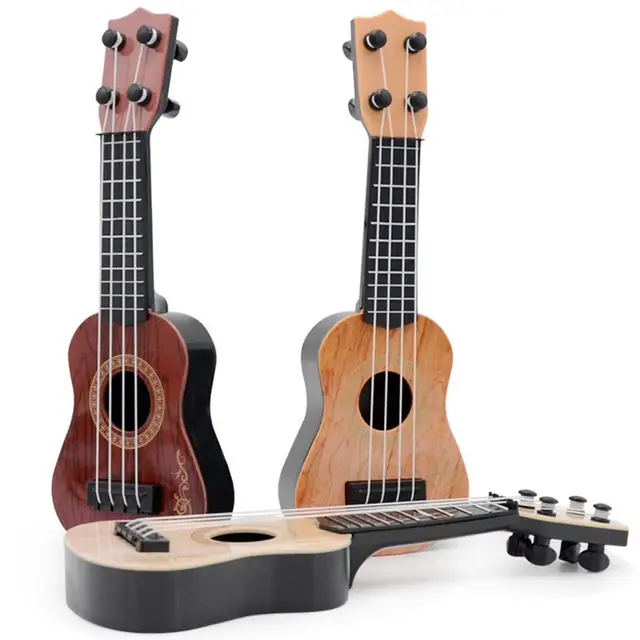 Mini guitar strings ukulele kids guitar plastic musical instruments baby children beginner education guitar for