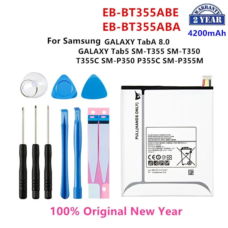 

100% Orginal Tablet EB-BT355ABE EB-BT355ABA Battery For Samsung Galaxy TabA 8.0 Galaxy Tab5 T355/C T350/P350 P355C/M +Tools