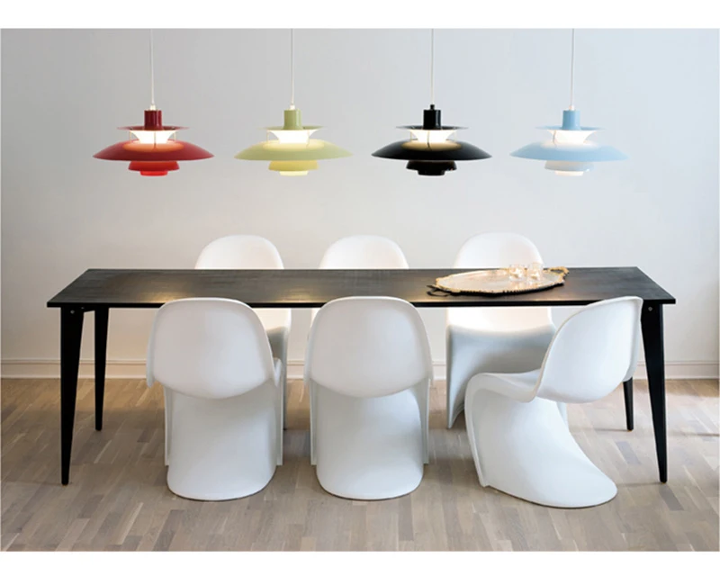 Nordic Led Pendant Light Ceiling Chandelier Danish Designer Aluminum Hanging Light Kitchen Island Light Fixtures