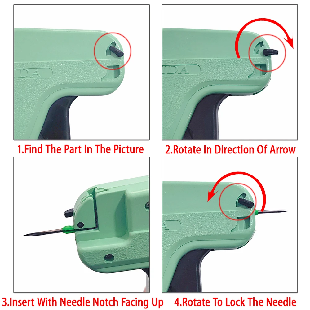 Label Gun Clothing Tags Gun Kit 1000 Barbs 5 Needles For Garment Price Label DIY Apparel Tagging