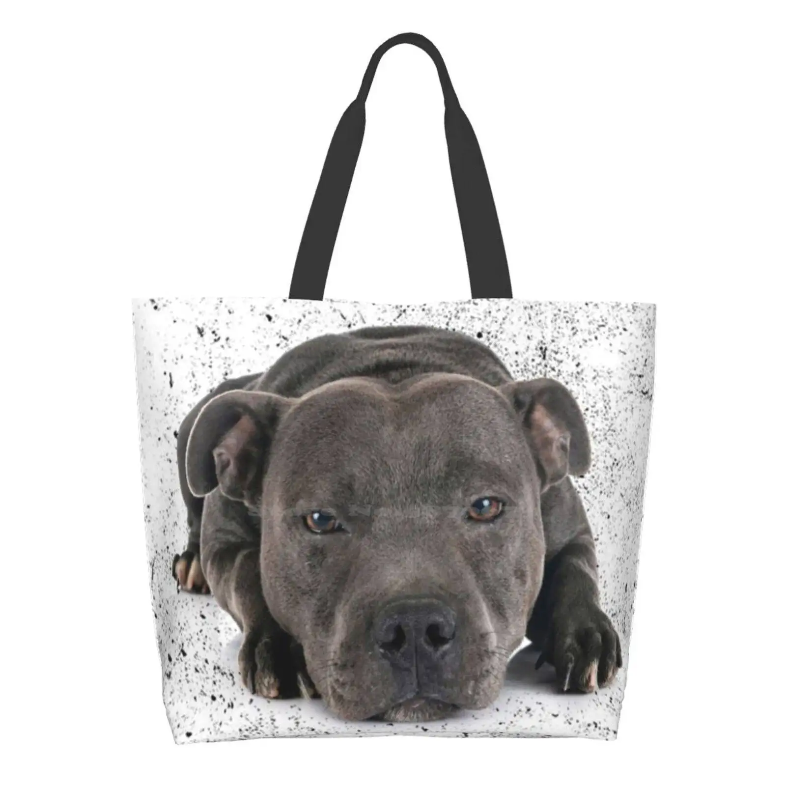 Love Is 4 Paws Waggy Tail Blue Staf Valley Bull Terrier Borsa Per La Spesa Da Donna Borsa Per Ragazza Di Grandi Dimensioni Love Dogs Solo Una Ragazza 
