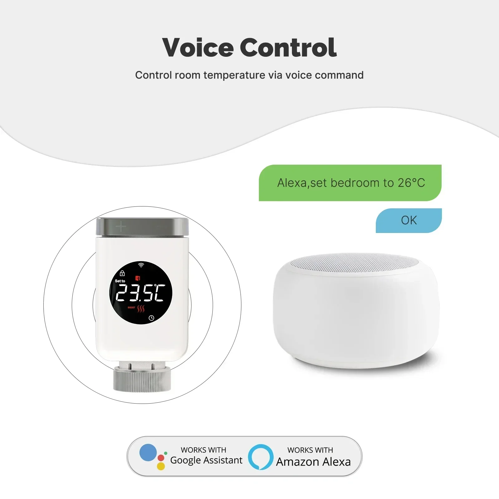 Moes Slimme Wifi/Zigbee Thermostatische Radiator Ventiel Trv Programmeerbare App Afstandsbediening Ondersteuning Alexa Google Home