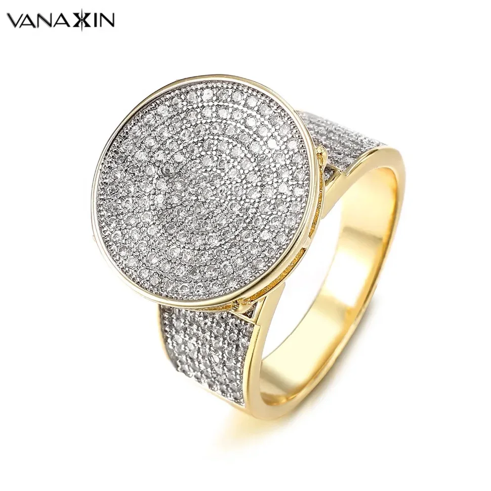 

VANAXIN модные круглые кольца для мужчин хип-хоп рок ювелирные изделия