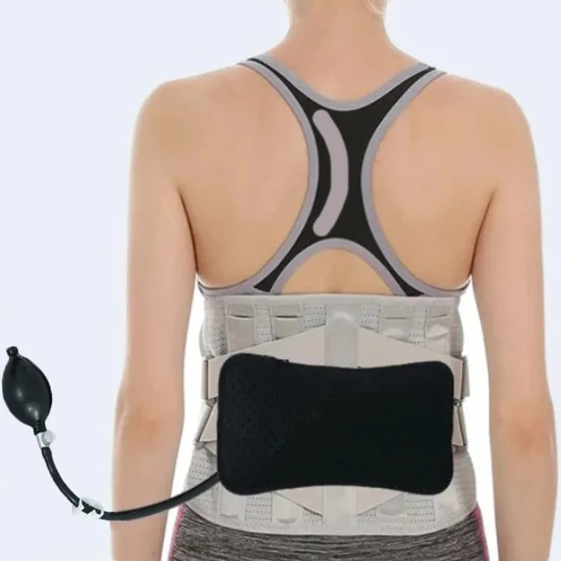 Inflatable Lumbar Support Cushion Portable Neck Shoulder Posture Correct Massage Pillows Orthopedic Design For Back Pain Relief