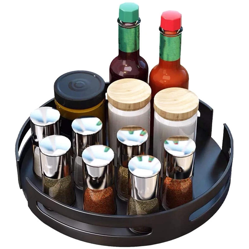 

Вращающийся органайзер для шкафа Lazy Susan, 9,8 дюйма, пластиковая прозрачная вращающаяся организация и хранение, 360 градусов