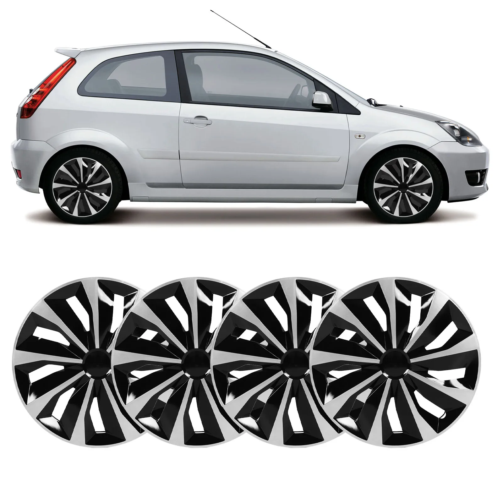 thumbnail image 2 of Winjet Universal 16 Inch Hub Caps Wheel Covers For Martinique 2 of 14