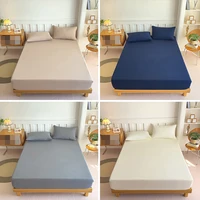 Housses de matelas de couleur unie, drap-housse réglable et antidérapant avec bande élastique pour Queen King 90/140/160x200 6