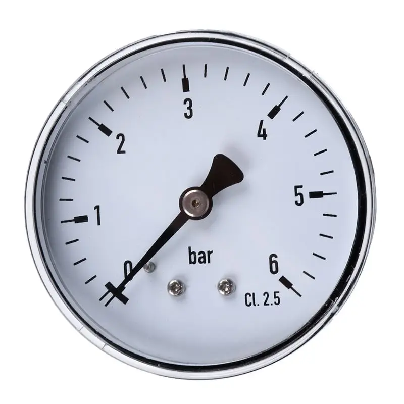 1/4 NPT Lufthydraulische Manometer 0-6 bar Seitenmontage Manometer für Wasser-Luft-Öl-Dial-Instrument Luftdruckmesser 