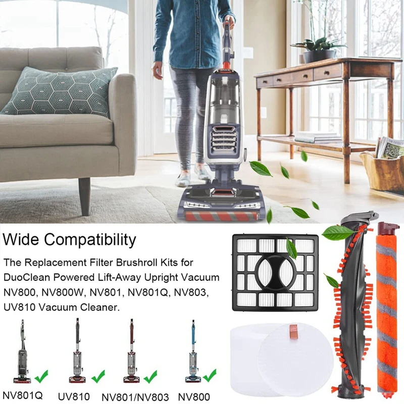 

Replacement Parts Roller Brush Side Brushes Hepa Filters Compatible For Shark NV800 Vacuum Cleaner Accessories