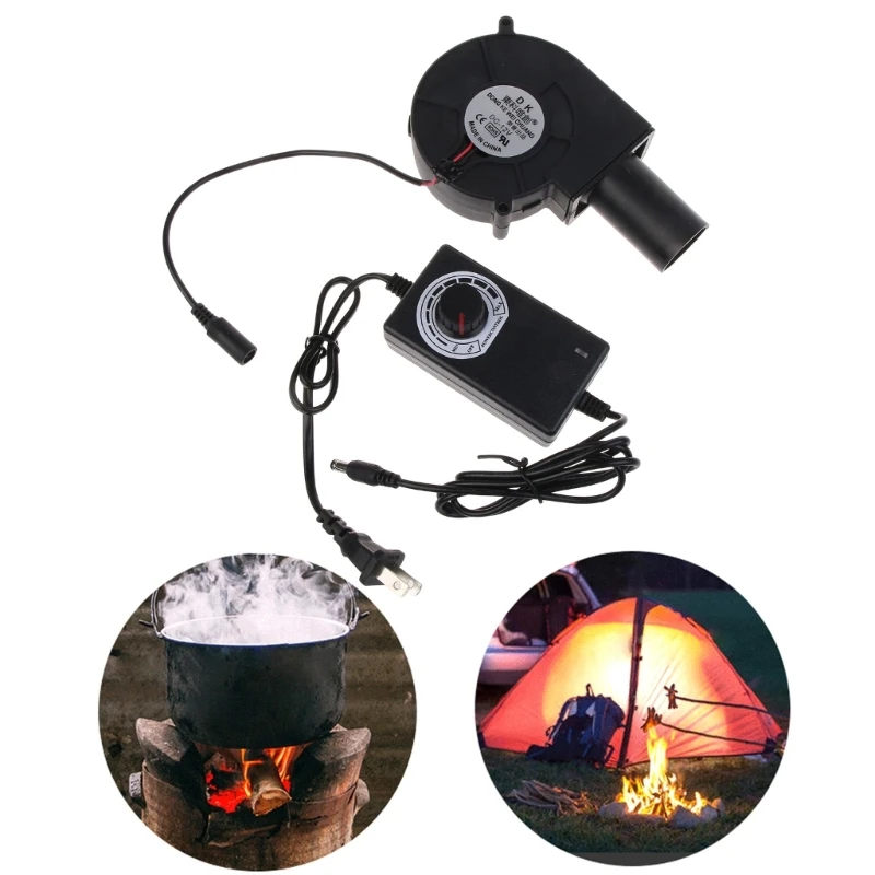 

Electric Blower BBQ Fan 9733 97mm 12V 2A 5500RPM Adjustable Speed Large F1FB