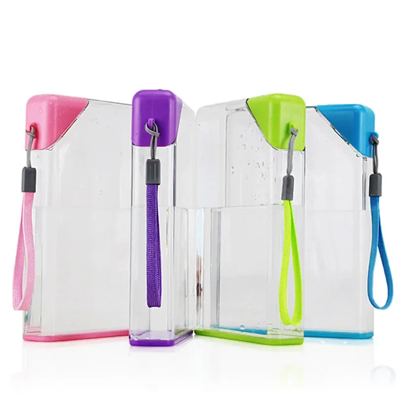 New A5 Notebook 450ML Paper Square Flat Water Bottle Plastic sports water bottle sports bottle plastic water bottle water bottle