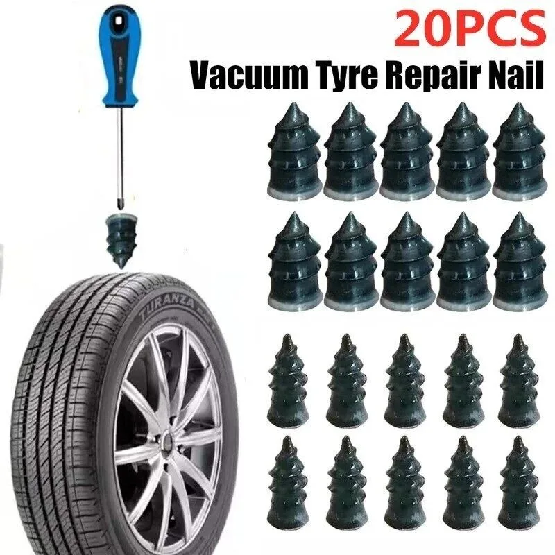 20pcs Vacuum Car Tyre Repair Rubber Nail Set Tire Screws Tubeless
