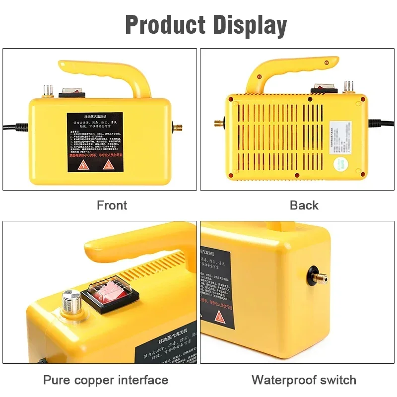Steam Cleaner With Bag High Temperature Sterilization Air Conditioning Kitchen Hood Car Home Appliances 1700W-110V 2600W-220V 6