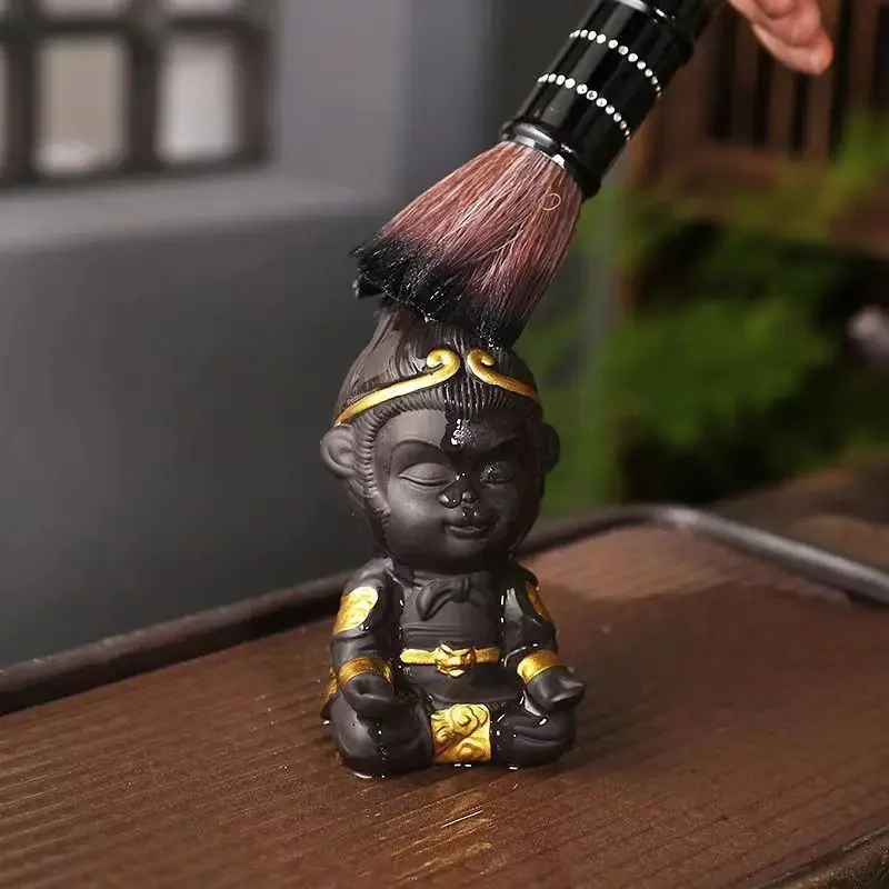 【Hot Sales】Tea Pet Purple Clay Ceramic Sky Great Sage Great Sun Wukong Handmade Tea Ceremony Tea Art Financial Tea Set