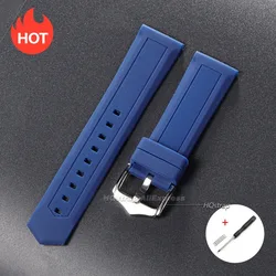 Universal Sport Silicone Watch Strap | Soft Waterproof Wristband Accessories - 26mm (Bule)