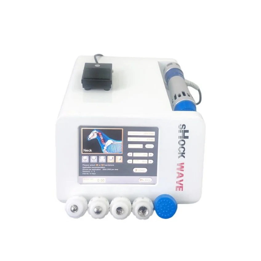 

Pneumatic Extracorporeal Shock Wave Therapy Machine For Body Removal Pain Tissue Destruction Pain Decrease Physiotherapy Machine
