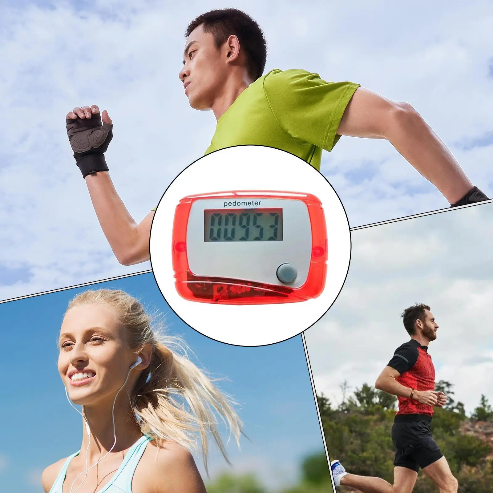 Portable Counter Digital LCD Pedometer Pocket Step Counter Sports walking running pedometer for Sports Training Hiking Travel