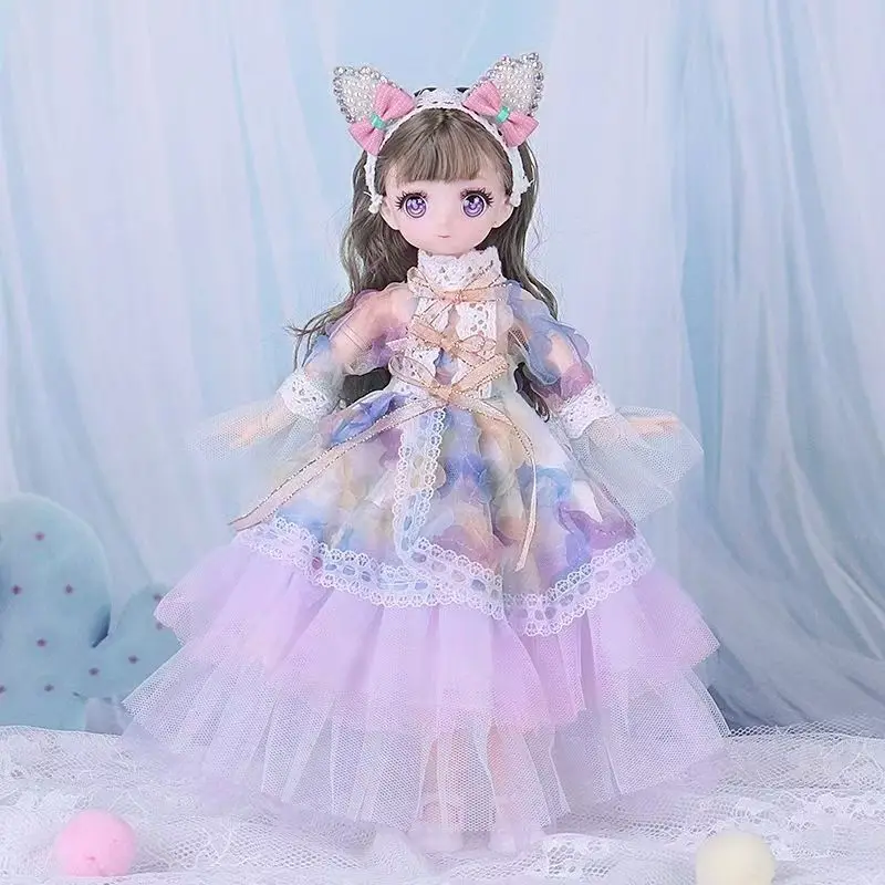 1/6 BJD Dolls for Girls Hinged Doll 30 Cm with Clothes Blonde Brown Eyed Articulated Toys for Children Spherical Joint Playsets - 4