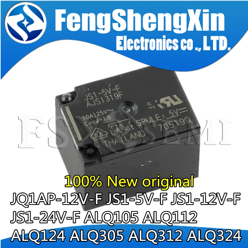 

5pcs JQ1AP-12V-F JS1-5V-F JS1-12V-F JS1-24V-F ALQ105 ALQ112 ALQ124 ALQ305 ALQ312 ALQ324 Relay