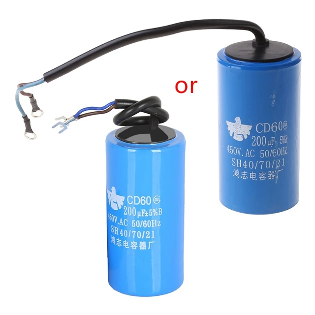 400UF CD60 Motor Start Capacitor 250V AC – Cylindrical Capacitor For AC Motors, Washing Machines, Air Conditioners, Water Pumps