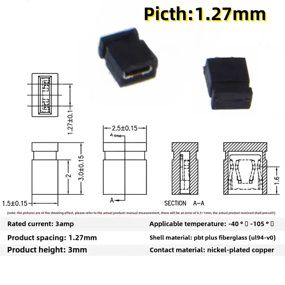 200 Stücke DVD HDD PC Mainboard PCB Stecker Jumper Caps 2-Pin