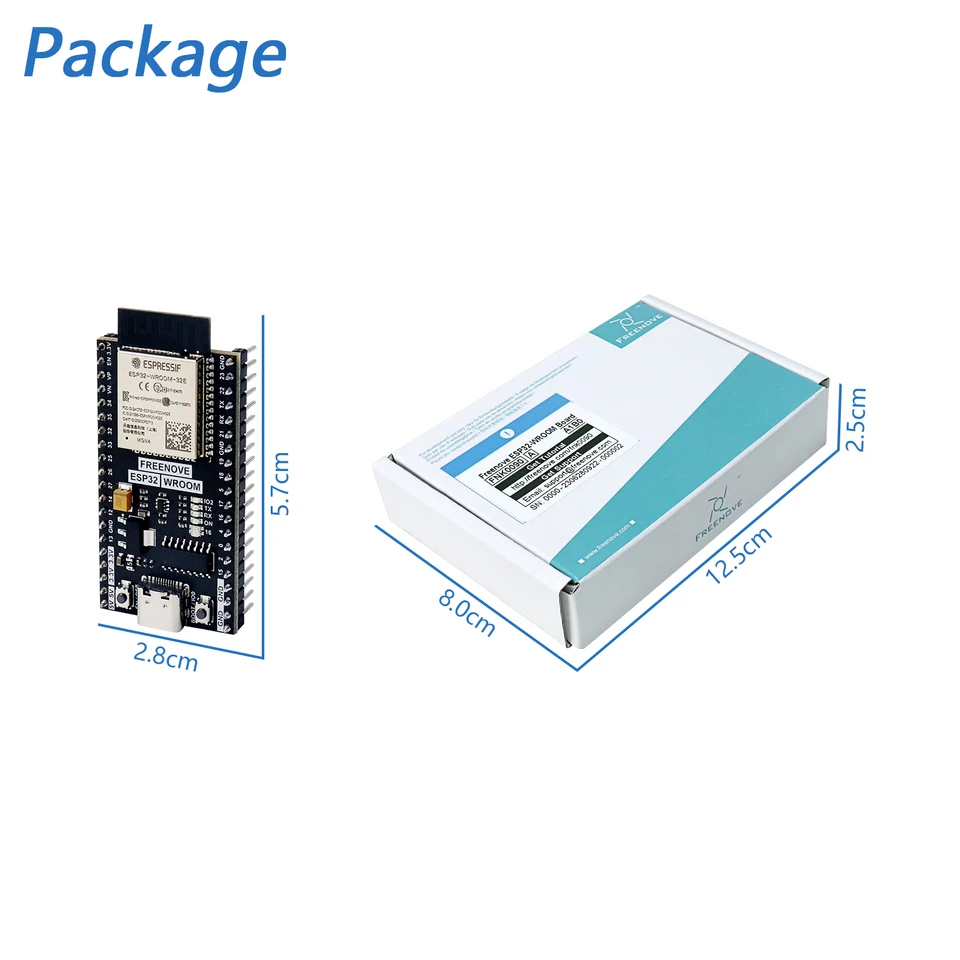 Freenove ESP32-WROOM ワイヤレス ボード、デュアルコア 32 ビット 240