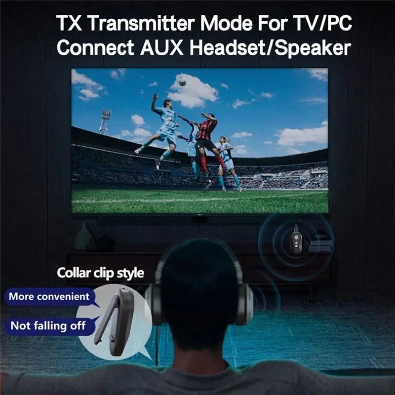 ABKQ-LE 블루투스 오디오 송신기 수신기 V5.4 LC3 헤드폰 용 Hifi 음악 어댑터 TV 블루투스 스피커 3.5Mm 잭