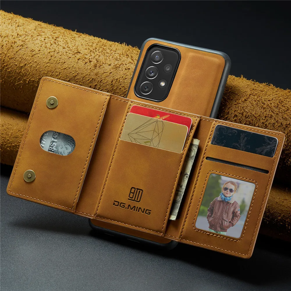 2-in-1 Detachable Magnetic Leather Wallet Case with Card Holder Pocket
