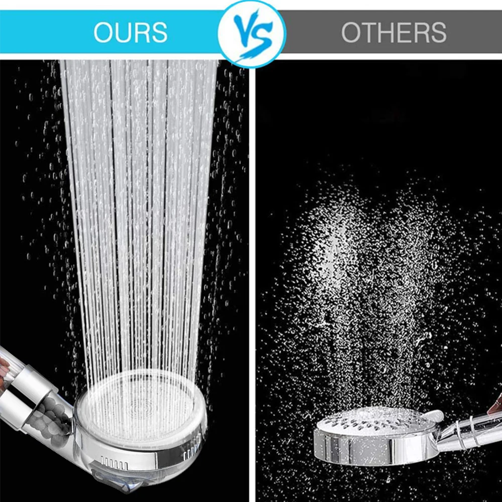 Shower Head Zhangji 3 Functions High Pressure SPA Water Saving Handheld Rainfall Bathroom Accessory Anion Filter