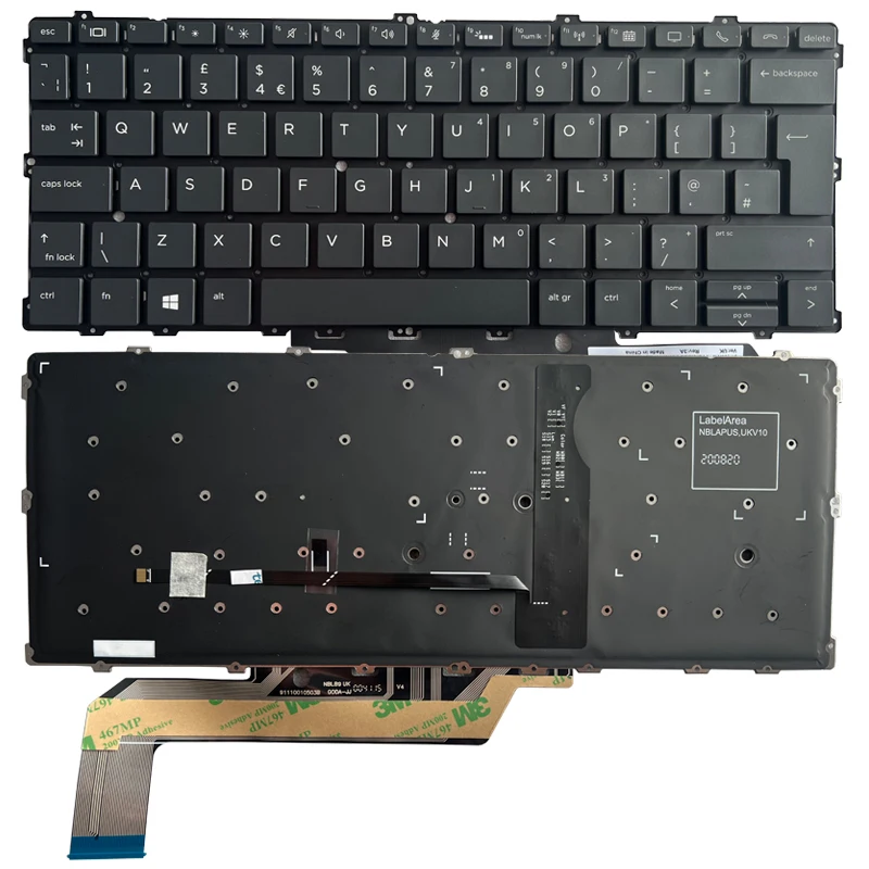 Nuovo Per Hp Elitebook X360 1030 G2 1030 G3 Series Tastiera Per Laptop Retroilluminata Nel Regno Unito