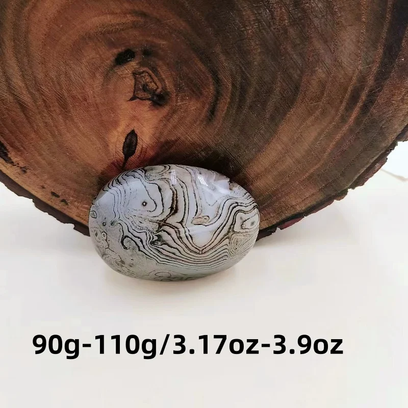 Großer Seidenachat, Rohstein, Griffstück, keine gravierten Kieselsteine, Rohstein, Greifstück, Spielstück, DIY-Schmuck, Edelsteine, Steinlandschaft – Detail 1