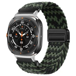 Magnetic Nylon Braided Sport Bracelet Strap for Galaxy watch Ultra (W-BGr)