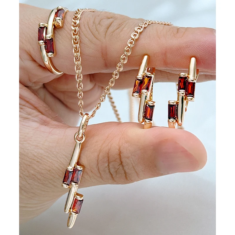 YAHOYA Anello di zircone Nero Naturale in Oro Rosa Fashion 2 File Onde Anelli per Donne Gioielli da Sposa Vintage