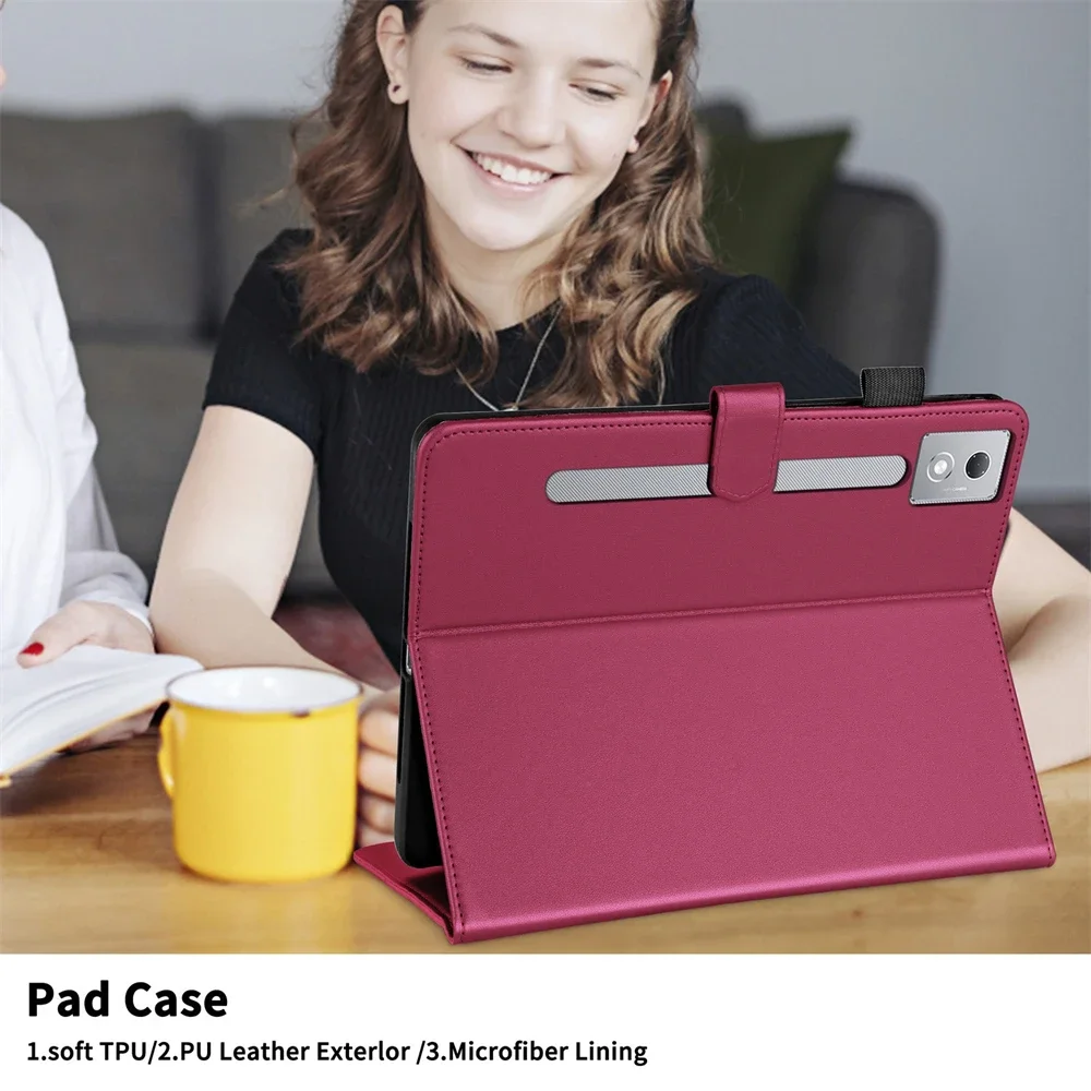 Elegant PU Leather Wallet Tablet Cover - Fashionable Protective Case in Chic Design