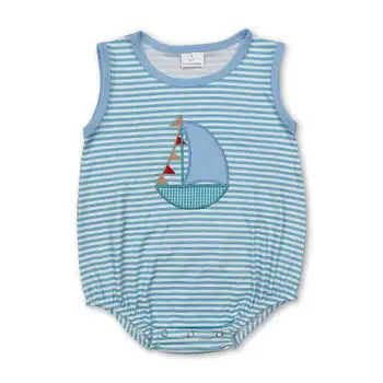 Sibling Baby Boys Sleeveless Rompers 1