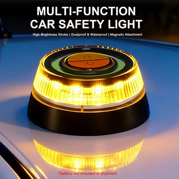 Luce di Sicurezza per Auto, Luce di Emergenza per Veicoli, Moto, Rimorchi, Lampada di Segnalazione Stroboscopica, Faro di Emergenza