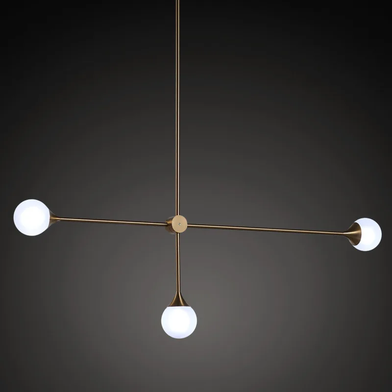 

3 Lights Nordic Italy Designer Restaurant Pendant Light Art Geometry Living Room Coffee Shop Hanging Lamp With Led Bulbs