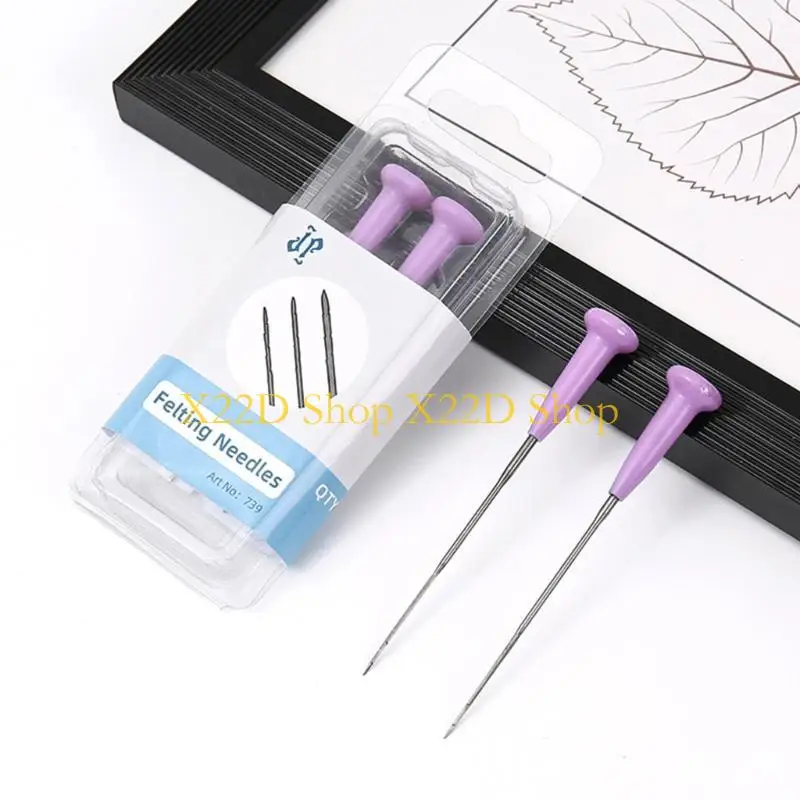 X22D 6Pcs 양모 Felting 바늘 편안한 그립 바늘 Felting 공급 초보자 전문 Felting 양모 프로젝트