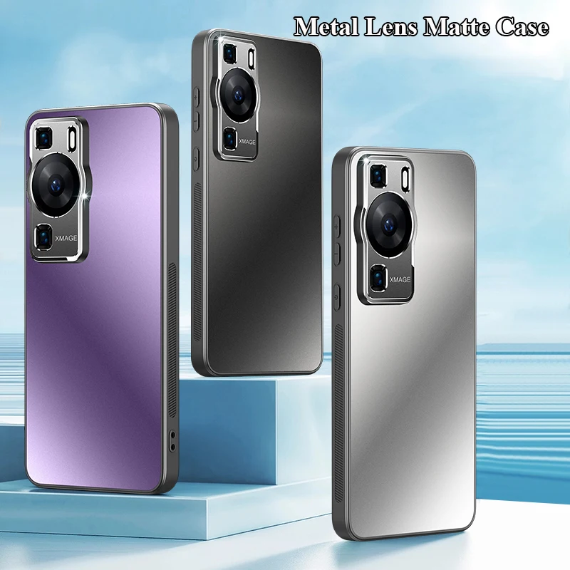 Per Huawei P70 P60 P50 P50E P40 Pro Lente In Metallo Placcatura All-Inclusive Custodia Protettiva Anti-Impronta Smerigliata Opaca