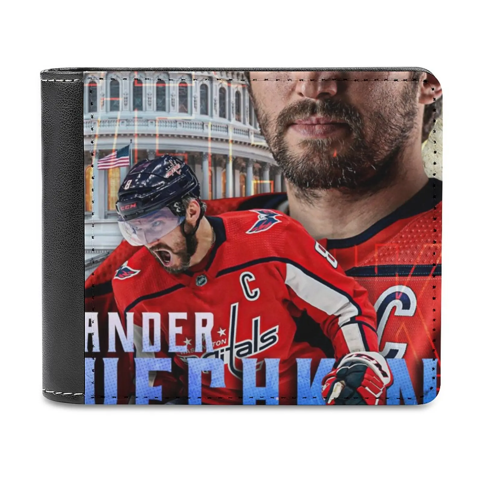

Alex Ovechkin Pattern Leather Men's Wallets Hot Selling New Men's Wallet Trend Card Pack Purse Alexander Ovechkin Alexander
