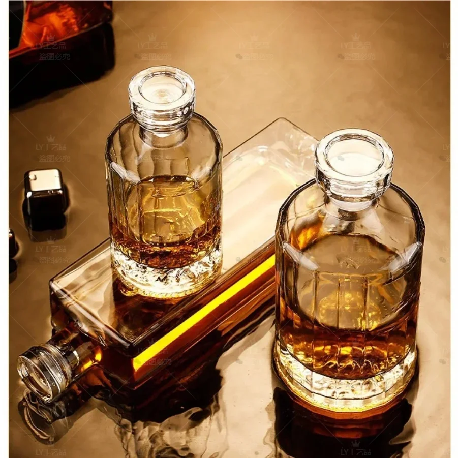 350ml Cold Extract Glass Bottle Vodka Bottle Whiskey Wine Whisky Fruit Wine Green Plum Wine Hip Flasks Coffee Bottle
