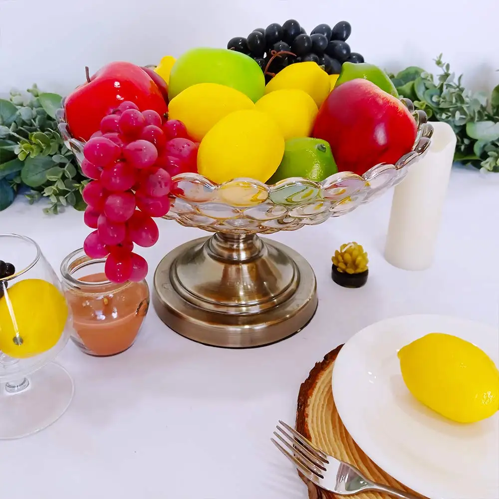 D?�cors de table,Simulation r?�aliste de fruits artificiels,citron jaune,f??te de mariage,armoire 