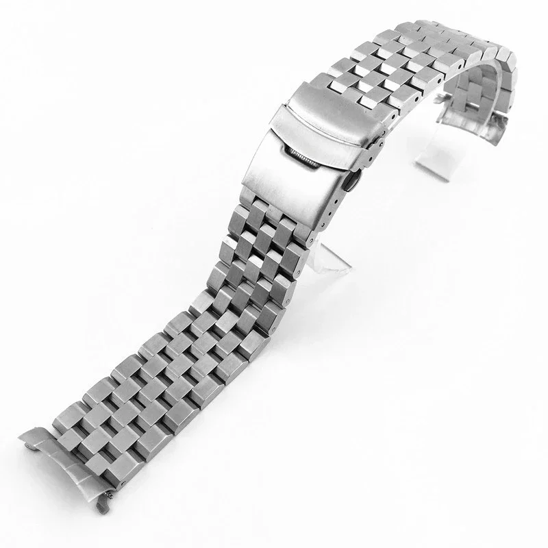 

Ремешок из нержавеющей стали для Seiko 5 SKX007 009 SKX173 175, браслет для мужских часов, серебристый безопасный браслет с пряжкой, 20 22 мм