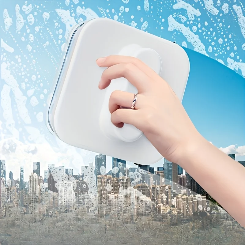 NEW Magnetic Window Cleaner Double-sided Window Cleaning Brush Glass Wiper A High-rise Glass Cleaning Tool with A Safety Rope