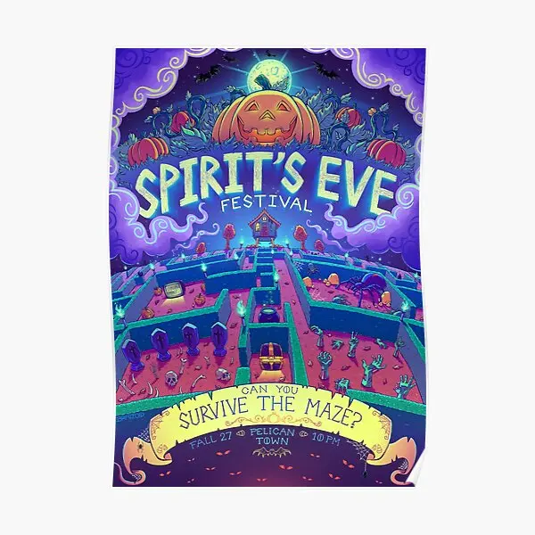 

Stardew Valley Spirit Is Eve Poster Decor Funny Modern Print Room Art Mural Picture Painting Wall Vintage Decoration No Frame