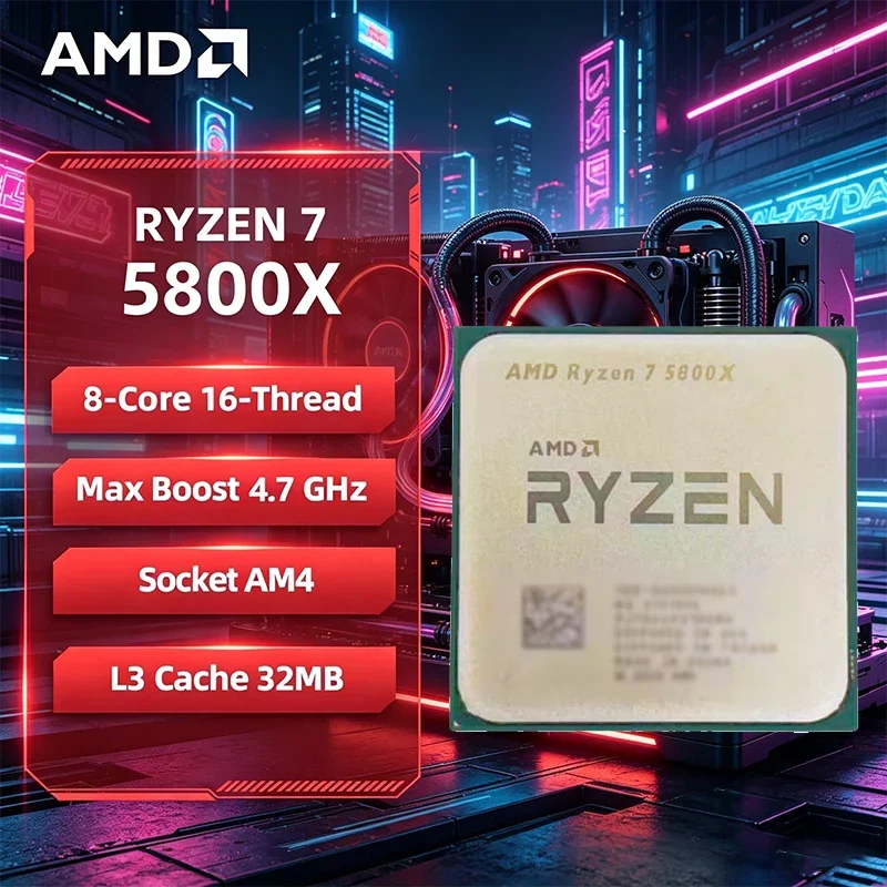 AMD Ryzen 7 5800X 언락 데스크탑 프로세서 8코어 16스레드 3.8GHz ..