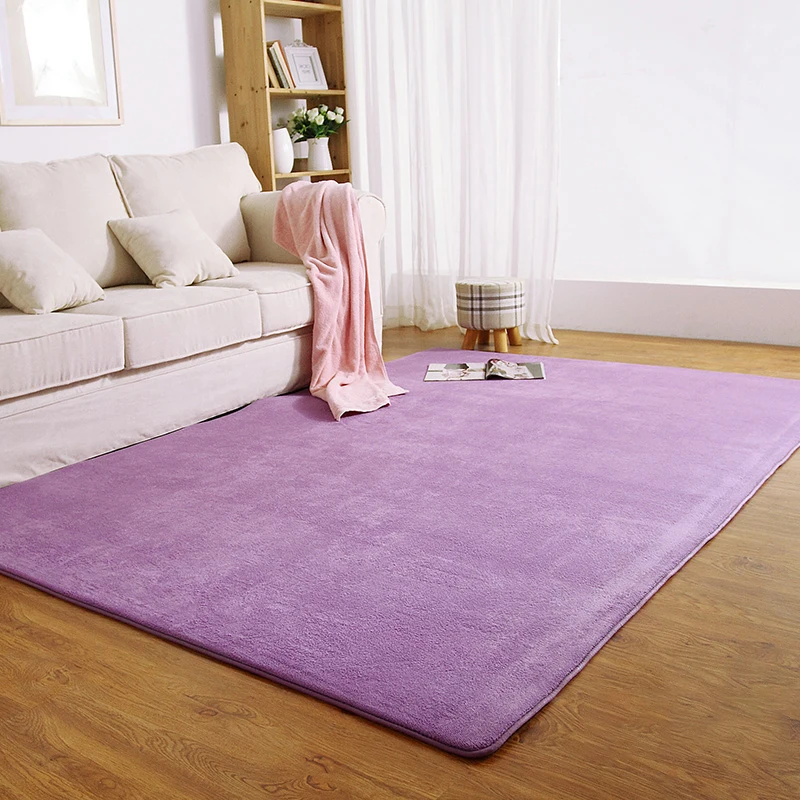 Thick Coral Velvet Carpet For Modern Living Room Sofa Area Rugs Kids Bedroom Bedside Rug Crawling Mat Balcony Cushion Home Decor coral velvet rug