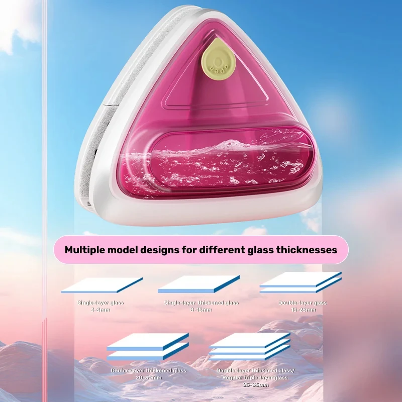 UNTIOR Double Sided Window Cleaner Glass Household Magnetic Cleaning Window Cleaning Tools Glass Magnet Brush Utility Scraper