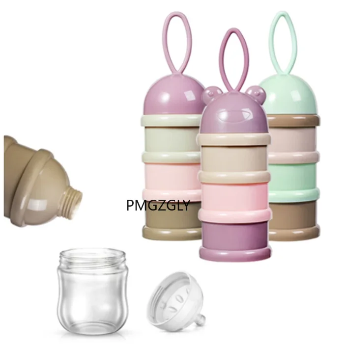 Three layer side door milk powder box Baby Feeding Portable Newborn Milk Container Infant Kids Formula Milk Powder storage